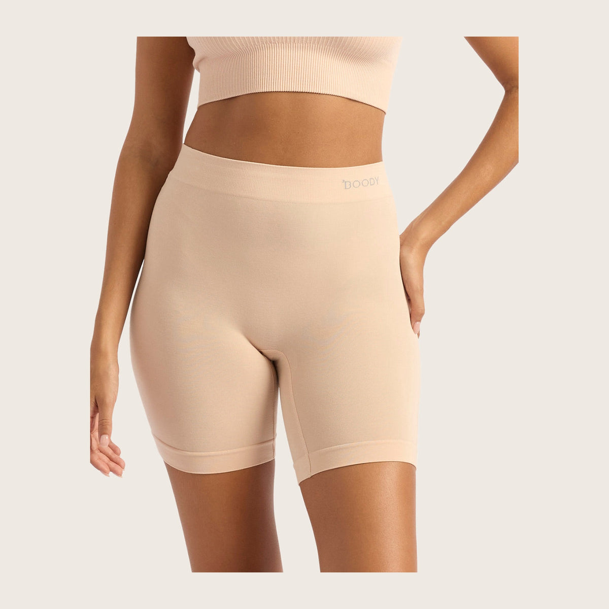 Women's Smoothing Shorts in nude, Boody organically grown bamboo