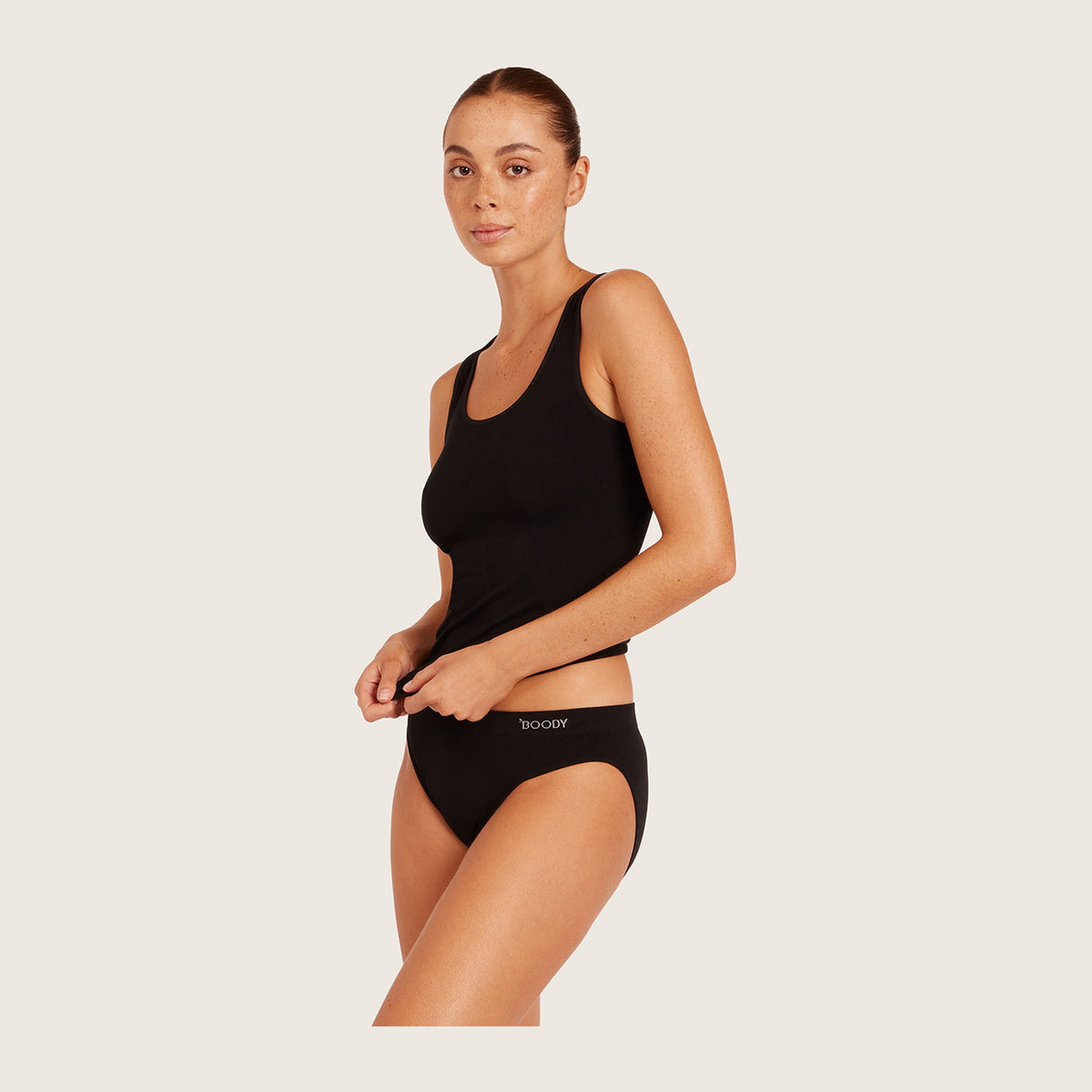 Women's Tank Top in black, Boody organically grown bamboo