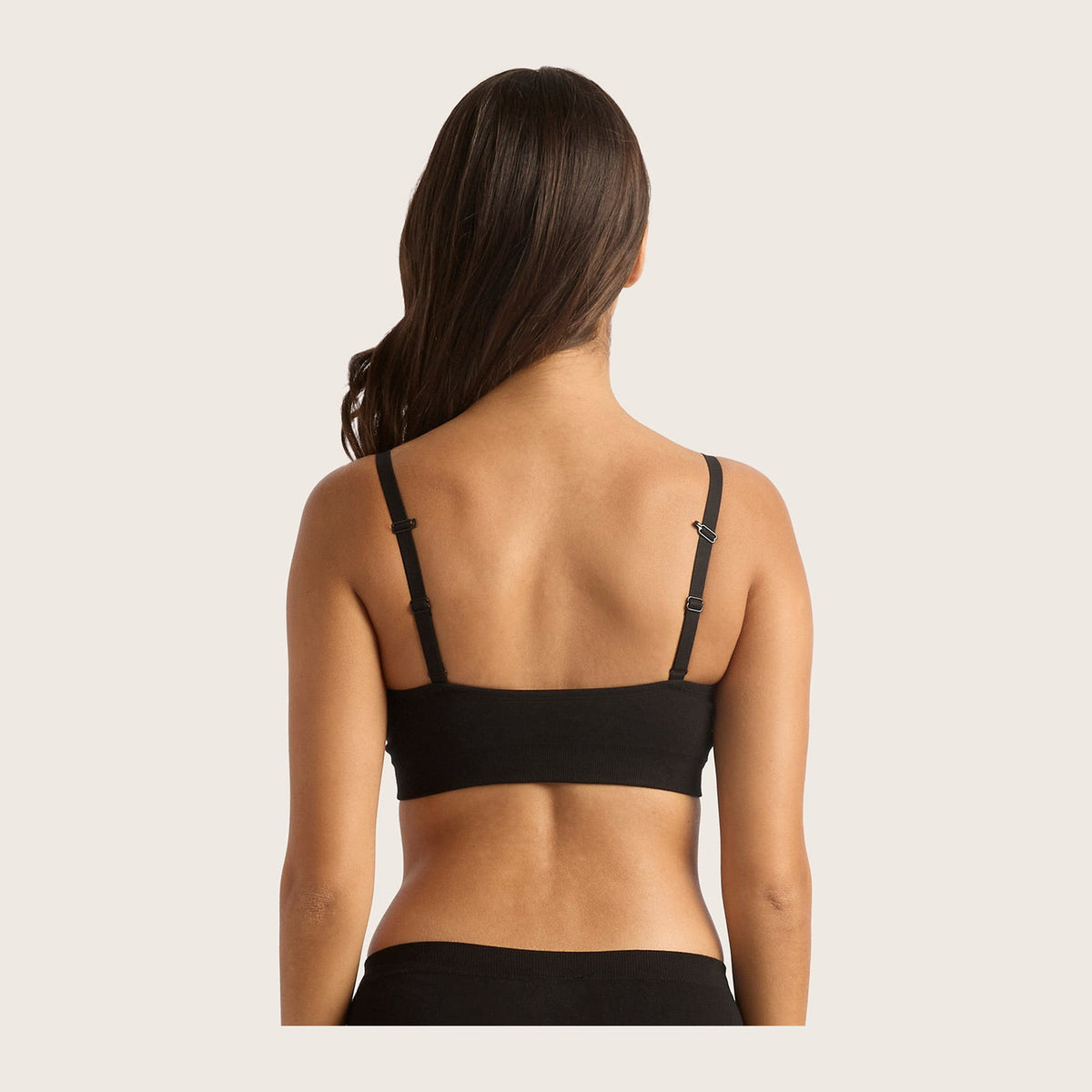 Women's Wireless T-Shirt Bra in black, Boody organically grown bamboo