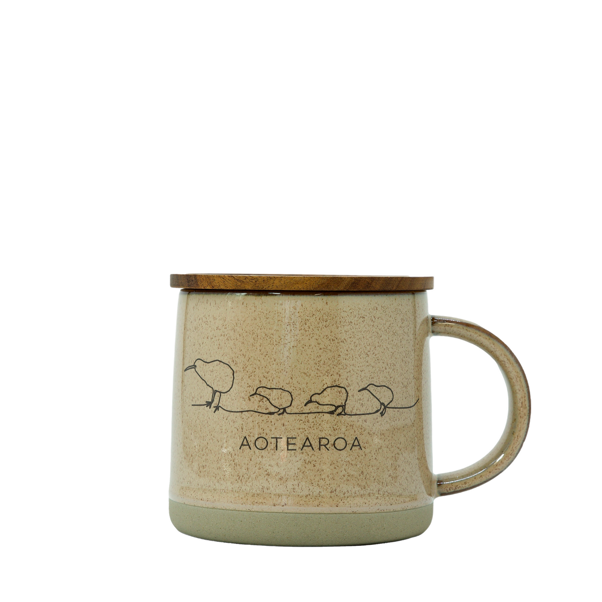 Glazed Ceramic Mug Kiwi Brown-Matakana Pharmacy