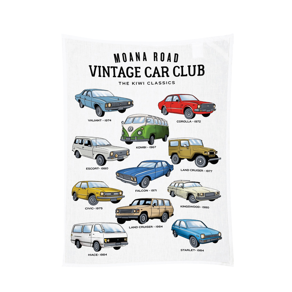 Tea Towel 51x70cm NZ Vintage Car Club
