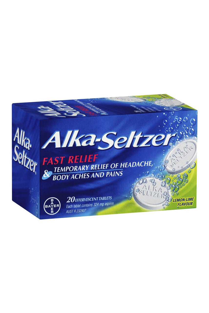 Alka Seltzer Effervescent Tablets Lemon/Lime-Matakana Pharmacy