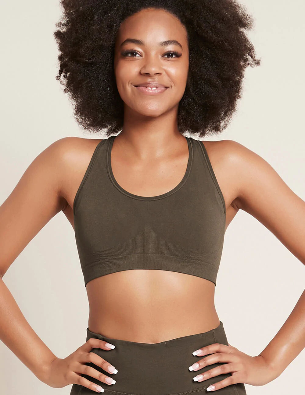 BOODY Active Racer Back Sports Bra Olive S-Matakana Pharmacy