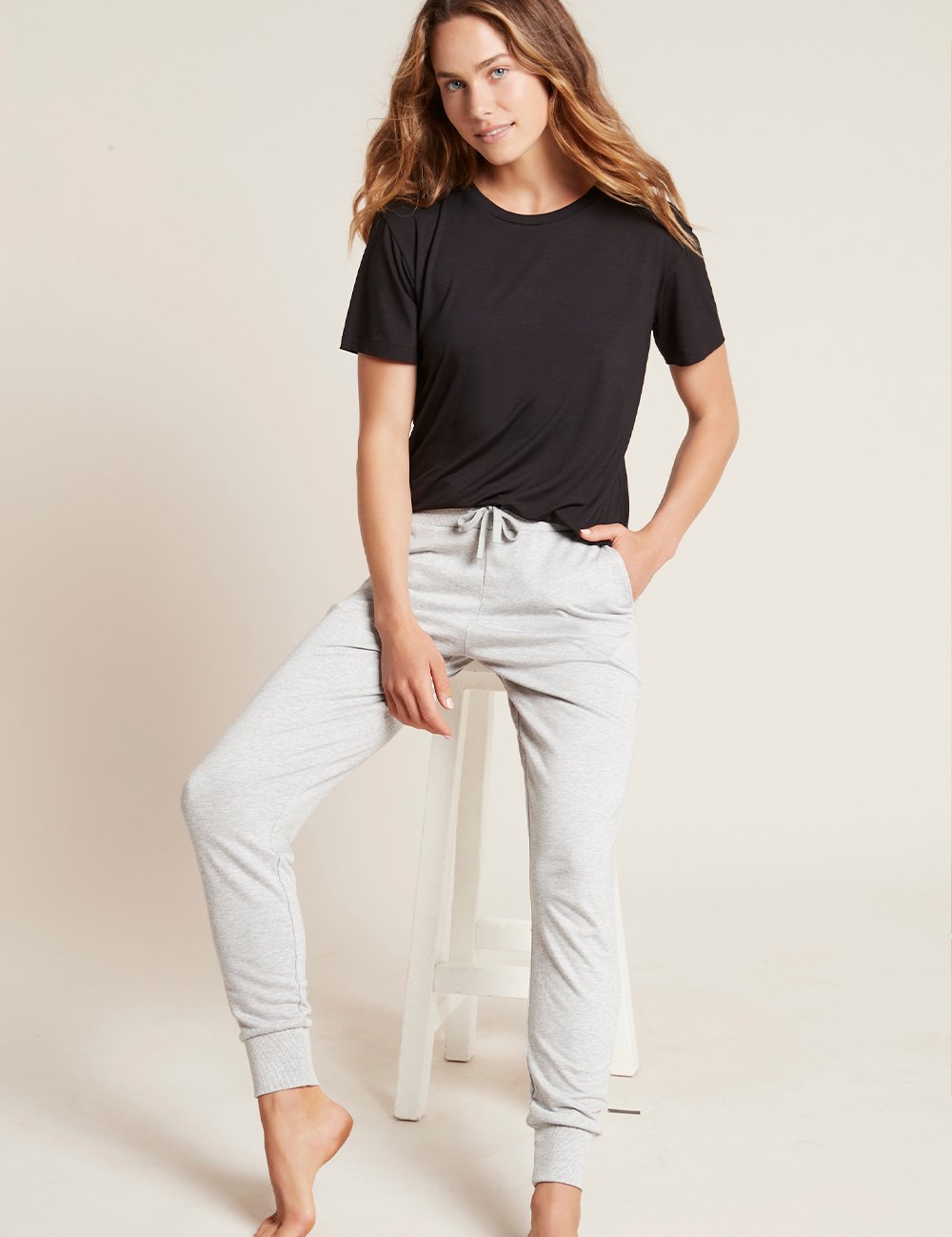 BOODY Womens Weekend Joggers Grey Marle Large-Matakana Pharmacy
