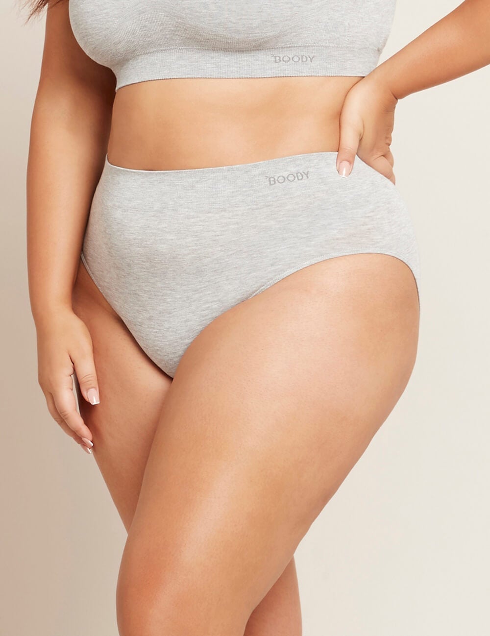 BOODY Women Full Brief Light Grey Marle-Matakana Pharmacy