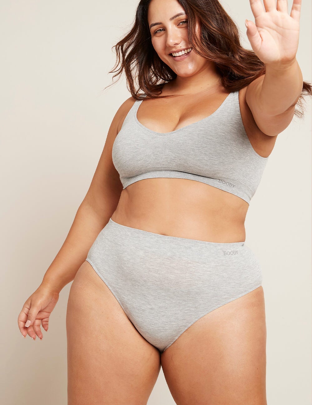 BOODY Women Full Brief Light Grey Marle-Matakana Pharmacy
