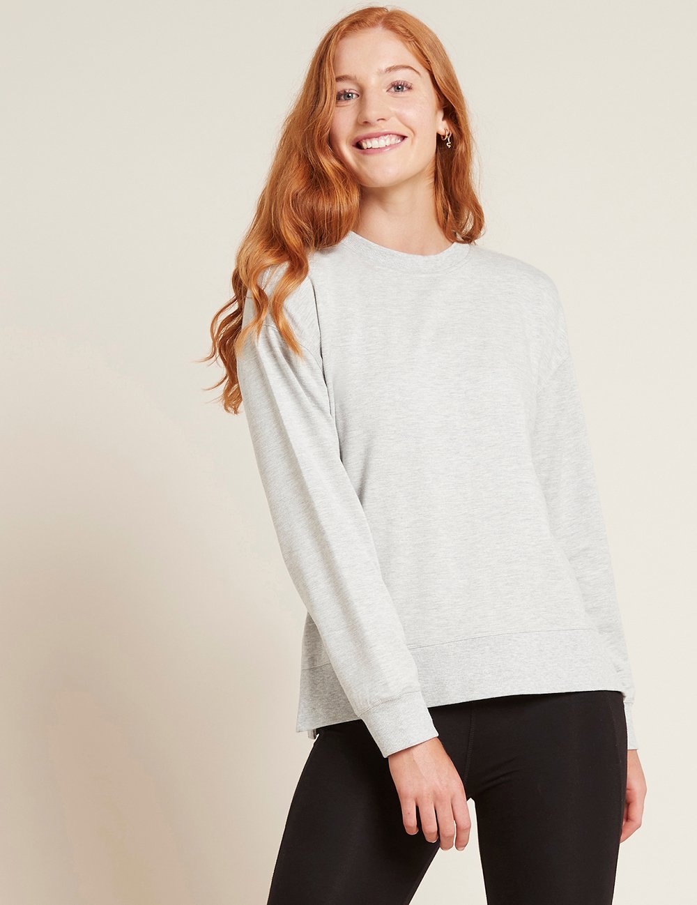 BOODY Womens Weekend Crew Pullover Grey Marle Small-Matakana Pharmacy