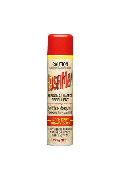 BUSHMAN H/Duty Aerosol 40% Deet 225g-Matakana Pharmacy