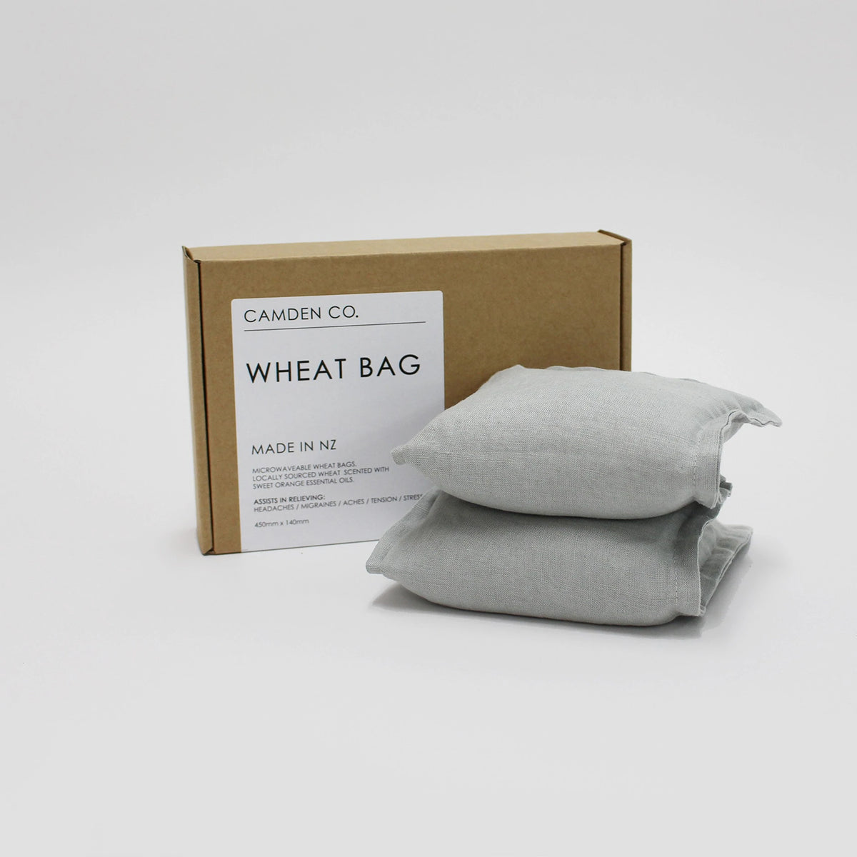 CAMDEN CO. Wheat Bag - Linen Dove Grey-Matakana Pharmacy