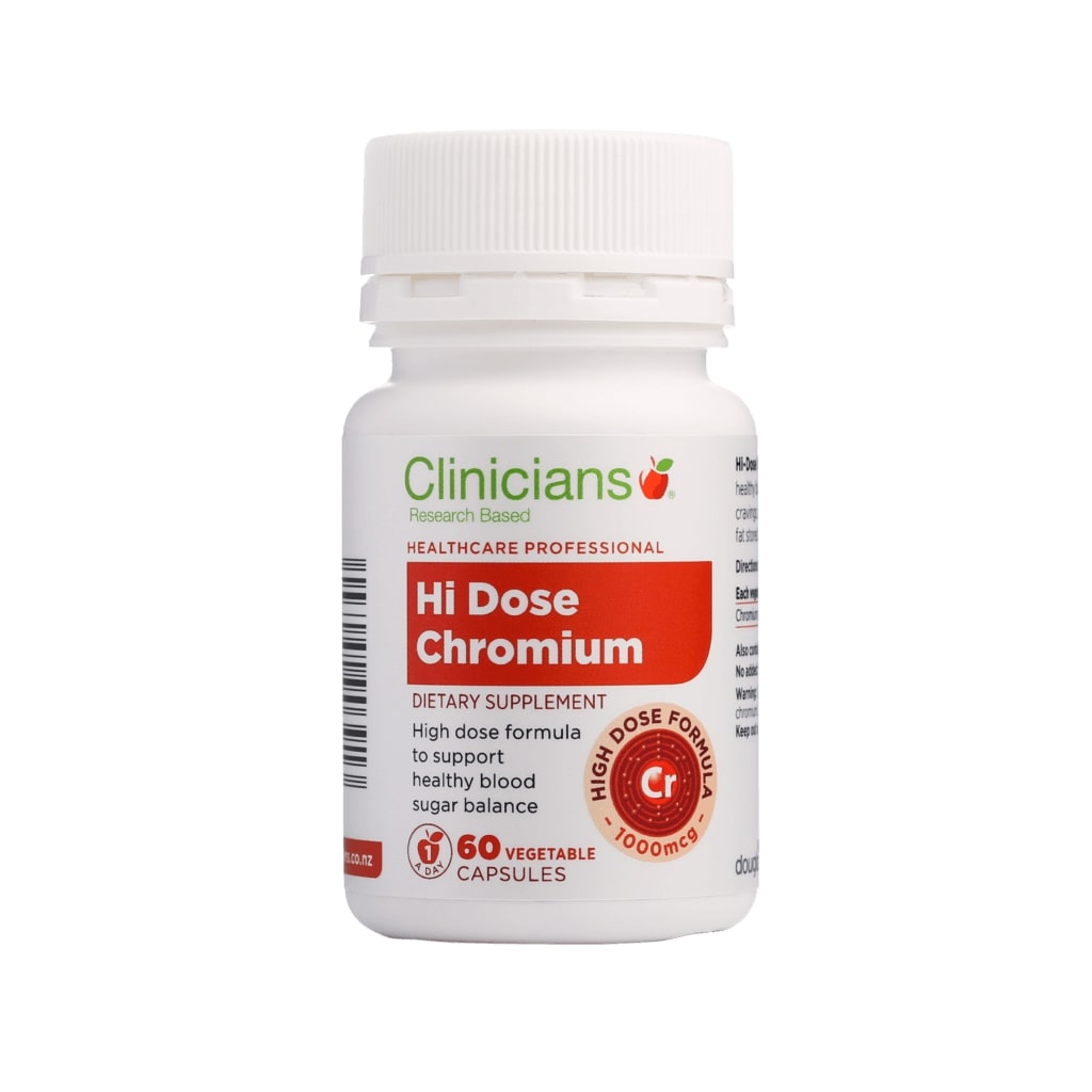 Hi-Dose Chromium 1000mcg 60 Capsules | Clinicians-Clinicians-Matakana Pharmacy