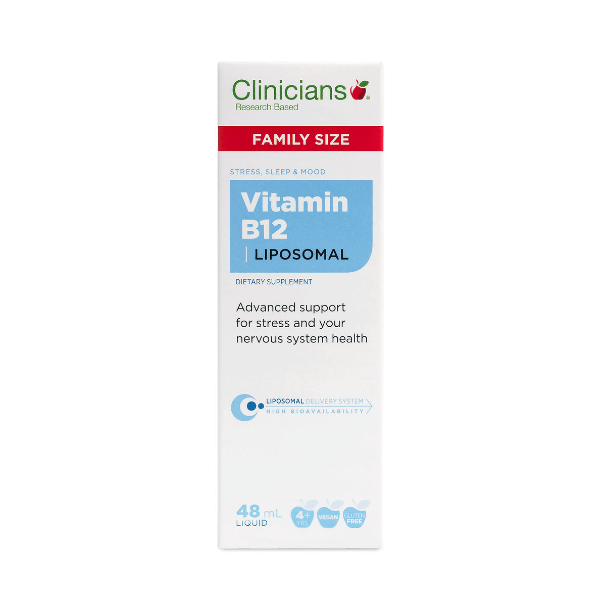 Liposomal Vitamin B12 Liquid 48ml | Clinicians-Clinicians-Matakana Pharmacy