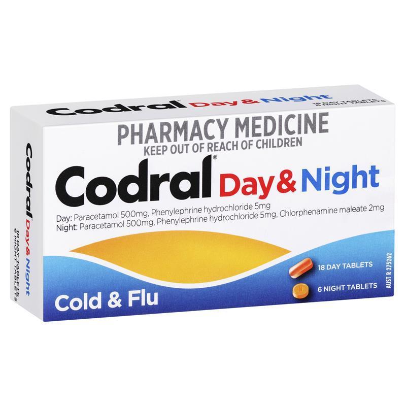 CODRAL PE Day & Night Tablets 24 Pack-Matakana Pharmacy
