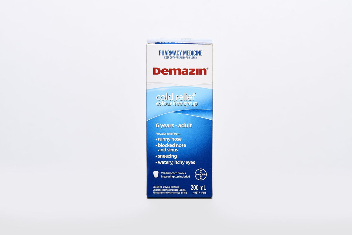 DEMAZIN Clear Syrup 200ml-Matakana Pharmacy