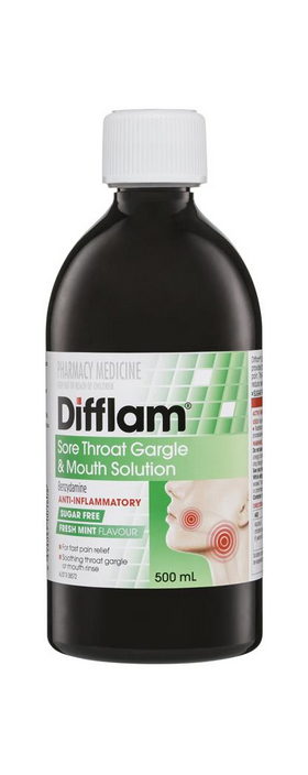 DIFFLAM Anti-Inflammatory Solution/Gargle 500ml-Matakana Pharmacy