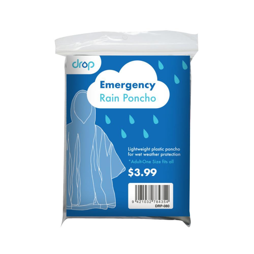 DROP DRP-080 Emergency Rain Poncho-Matakana Pharmacy