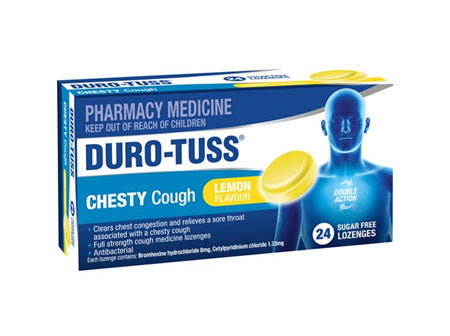 Duro-Tuss Chesty Cough Loz Lemon 24s-Matakana Pharmacy