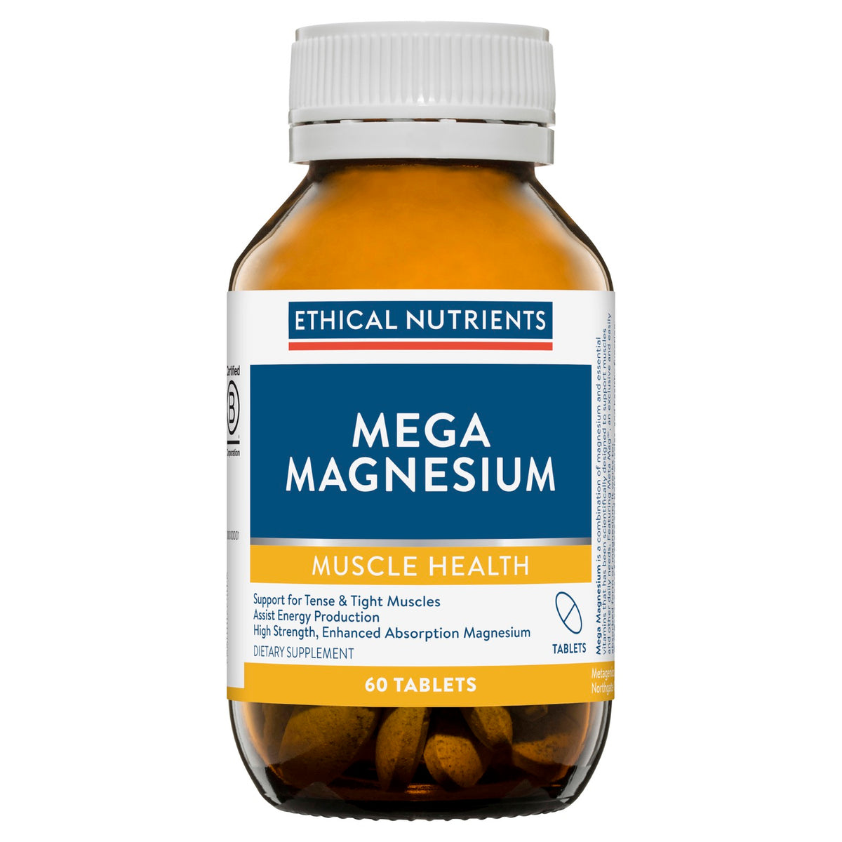 Mega Magnesium 60 Tablets-Matakana Pharmacy