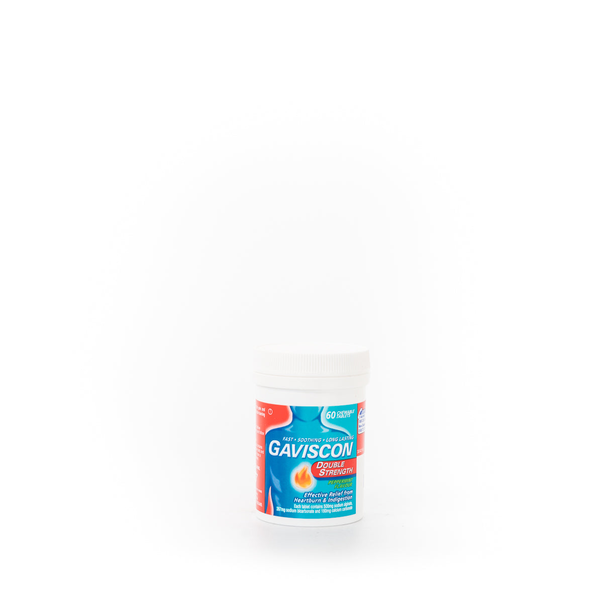 GAVISCON Double Strength Peppermint Chewable 60Tabs-Matakana Pharmacy