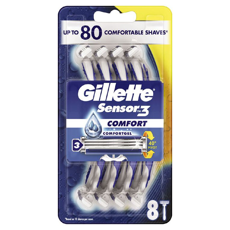 GILLETTE Sensor 3 Disp. Razors 4s-Matakana Pharmacy