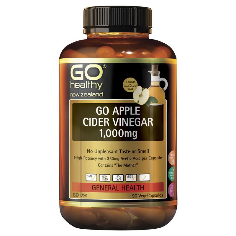 GO A/Cider Vinegar 1000mg VCaps 90s-Matakana Pharmacy