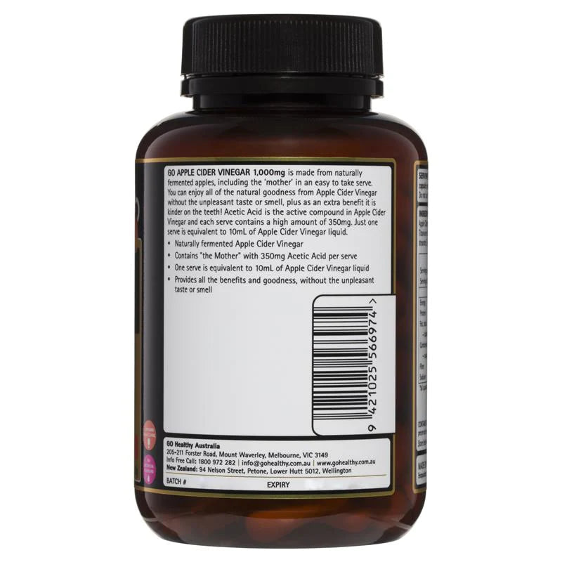 GO A/Cider Vinegar 1000mg VCaps 90s-Matakana Pharmacy