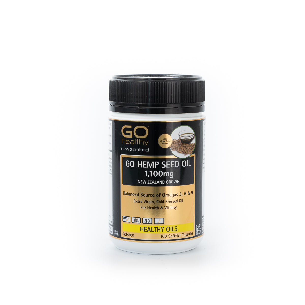GO HEMP SEED OIL 1,100MG NEW ZEALAND GROWN-Matakana Pharmacy