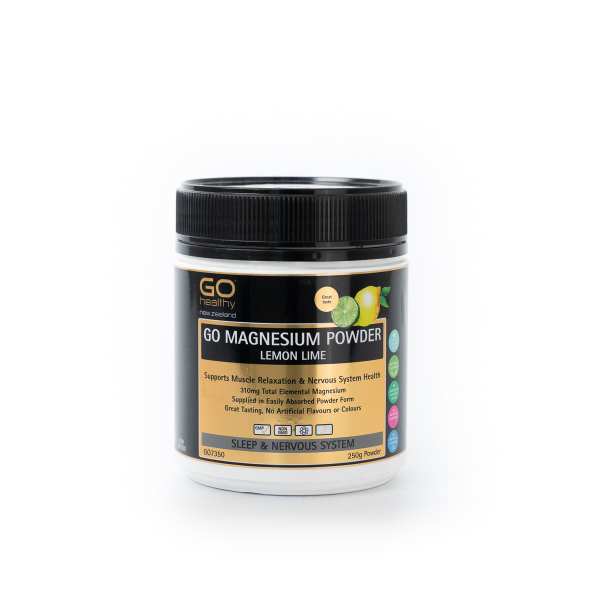 GO Magnesium Pwd Lemon & Lime 250g-Matakana Pharmacy