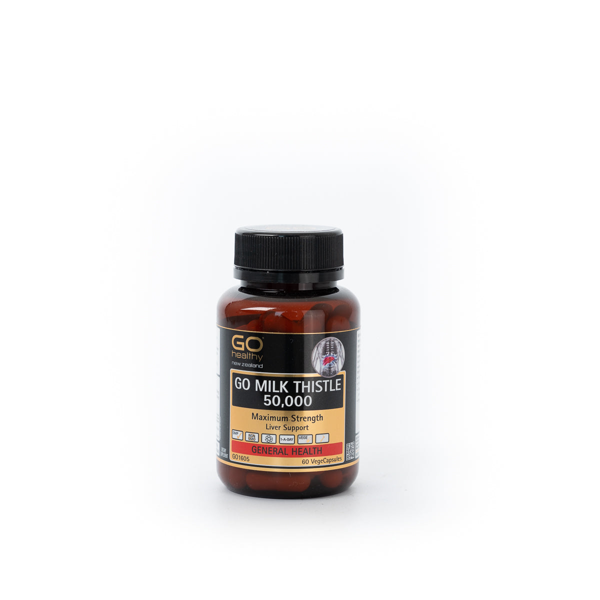 GO HEALTHY Milk Thistle 50000 60VegeCaps-Matakana Pharmacy