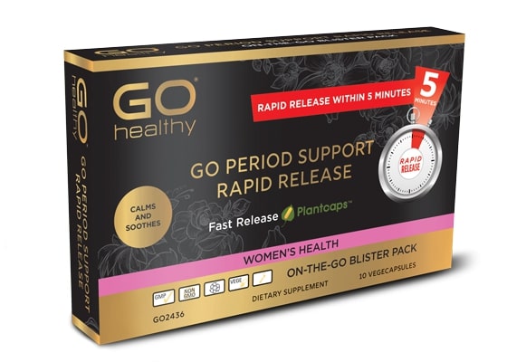 GO HEALTHY Period Support Rapid Release 10vcaps-Matakana Pharmacy
