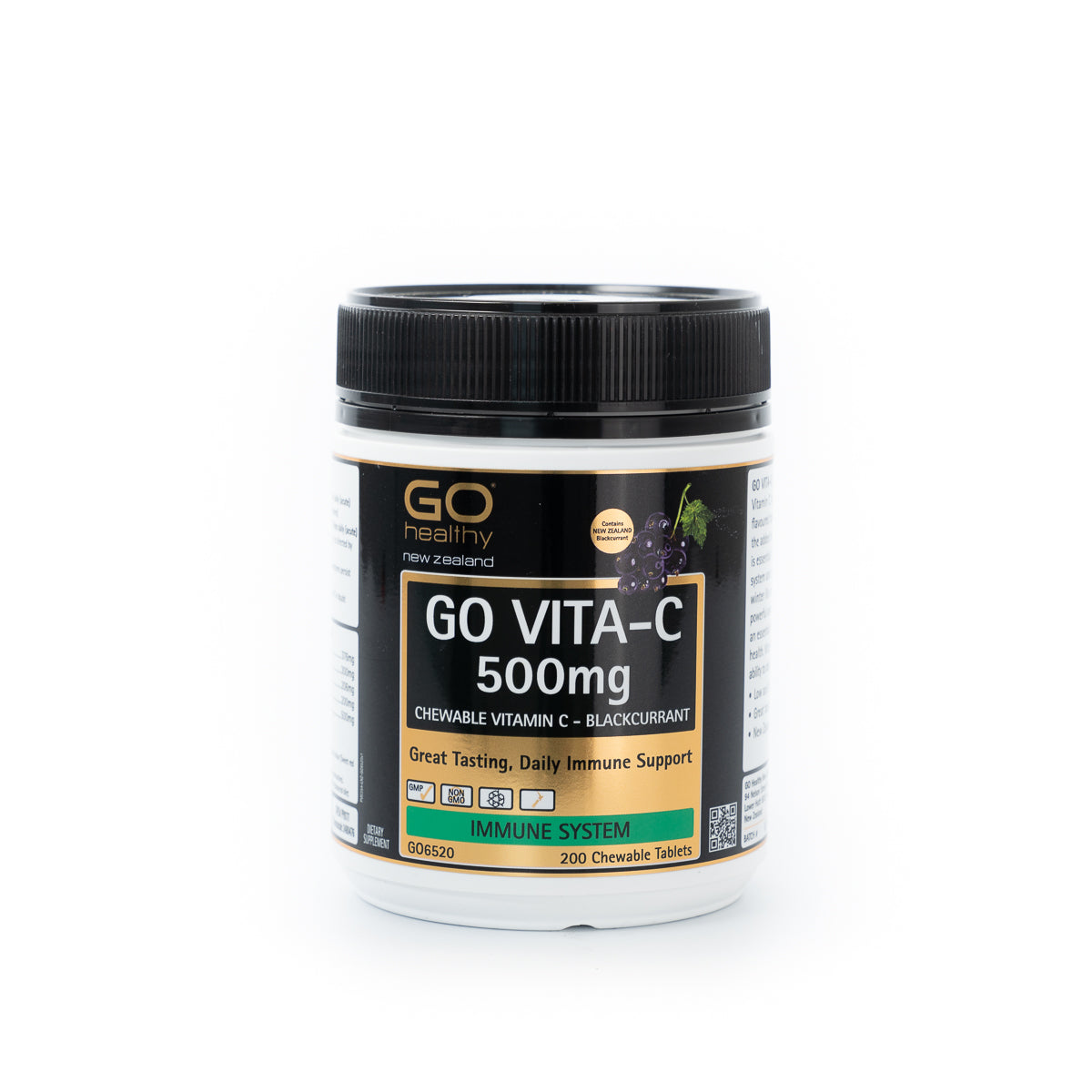 Vita-C 500mg Blackcurrant 200 Chewables-Matakana Pharmacy