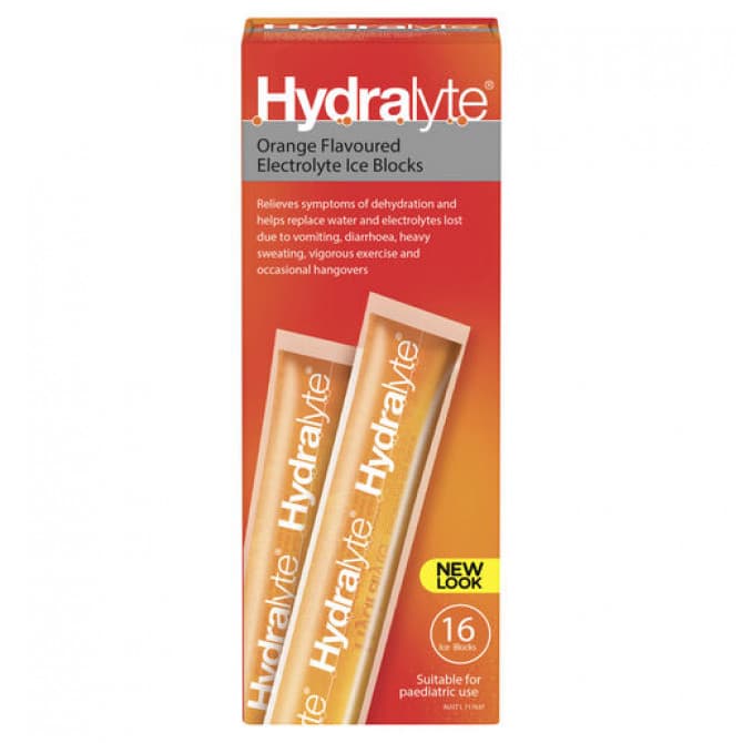 Hydralyte Ice Blocks Orange 16s-Matakana Pharmacy