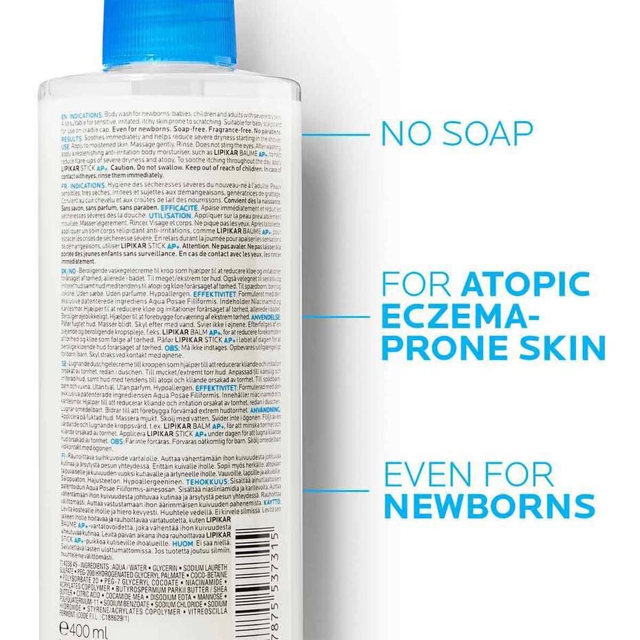 LA ROCHE-POSAY Lipikar Syndet AP+ 400ml-Matakana Pharmacy