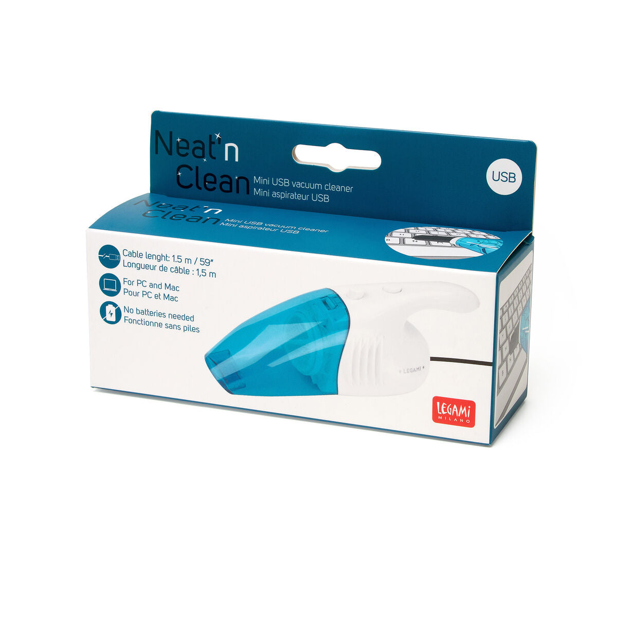 LEGAMI Neat 'N' Clean Mini USB Vacuum Cleaner-Matakana Pharmacy
