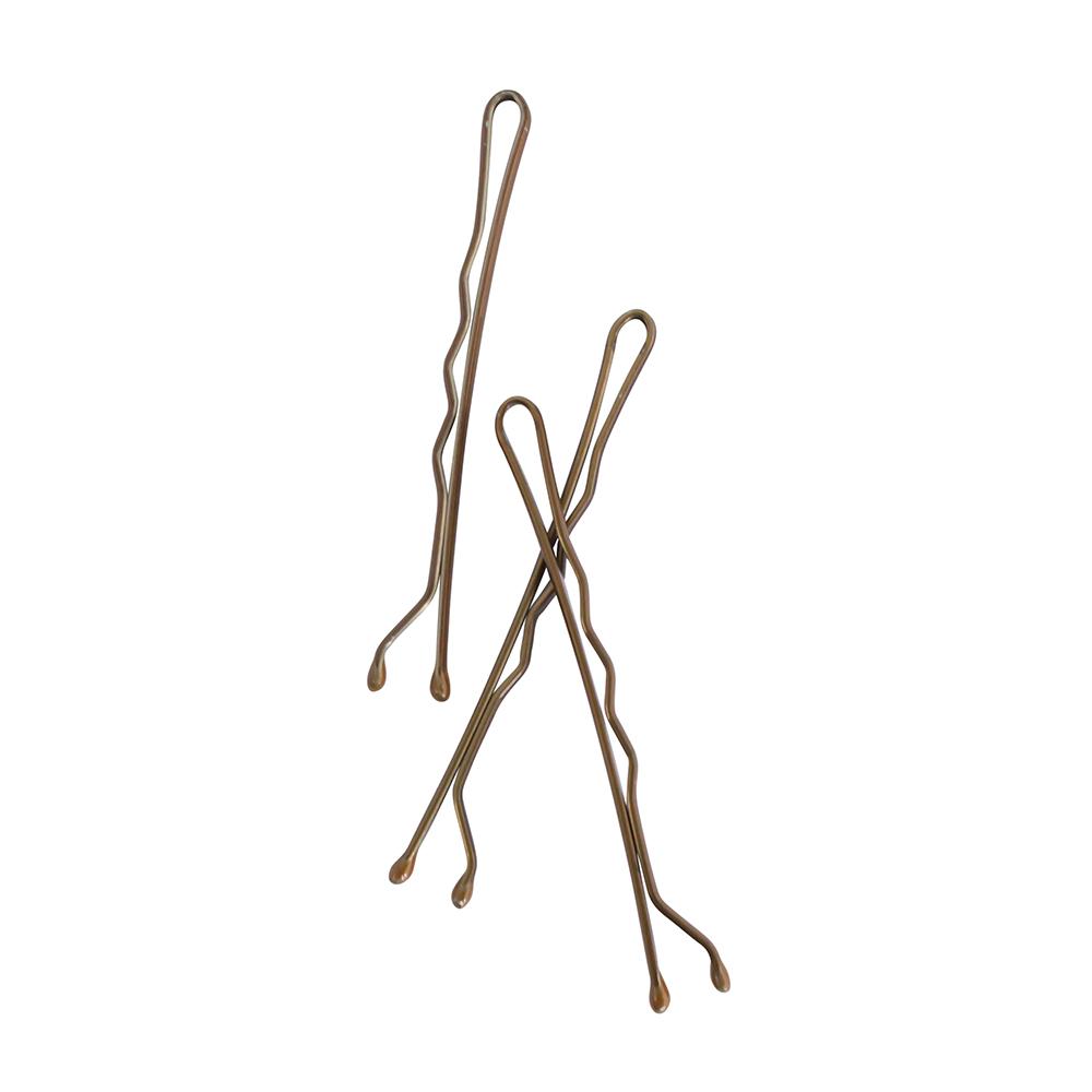 MAE Bobby Pins Super Grip 4.5cm Brown 80pk-Matakana Pharmacy