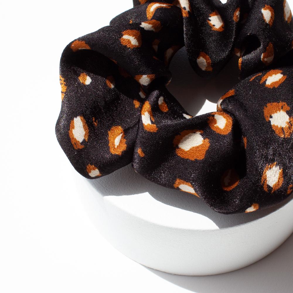 ADORN by MAE. Elastic Scrunchie Stay Wild Black-Matakana Pharmacy