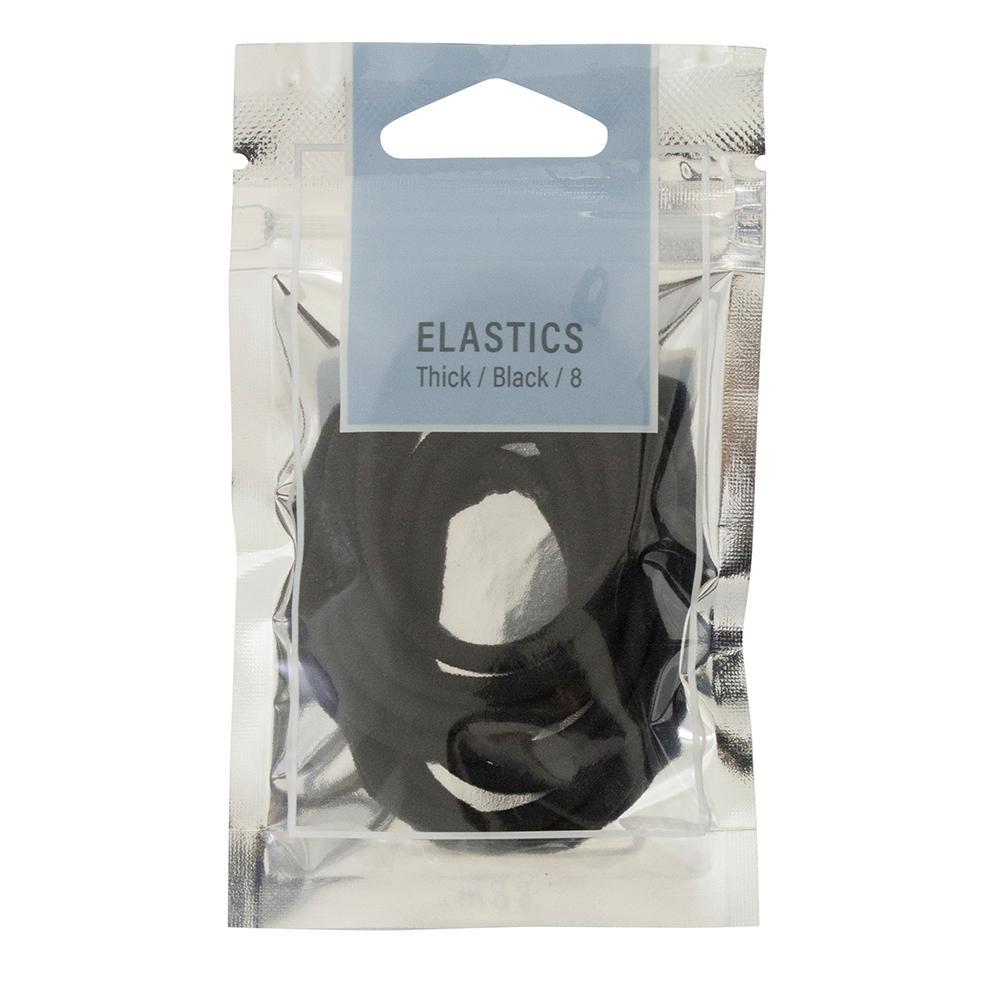 MAE Elastics Thick Black 8pk-Matakana Pharmacy