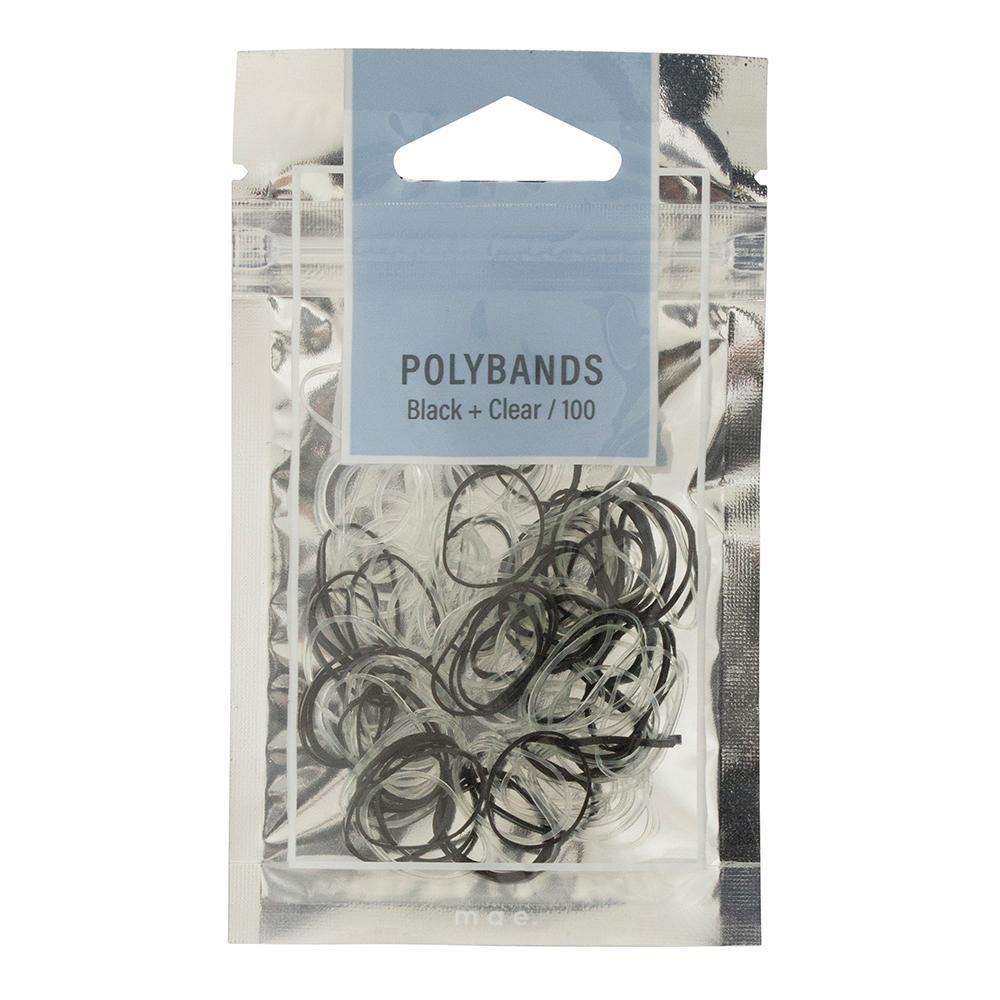MAE Elastics Polybands Black & Clear 100pk-Matakana Pharmacy