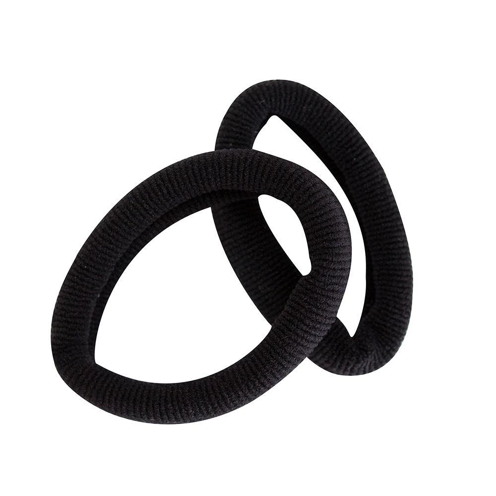 MAE Elastics Ponytailers Large Black 2pk-Matakana Pharmacy