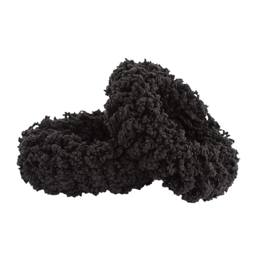 MAE Elastics Terry Toweling Ponytailers x Large Black 2pk-Matakana Pharmacy