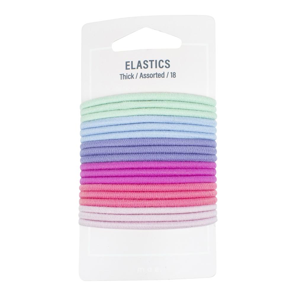 MAE Elastics Thick Assorted Colours 18pk-Matakana Pharmacy