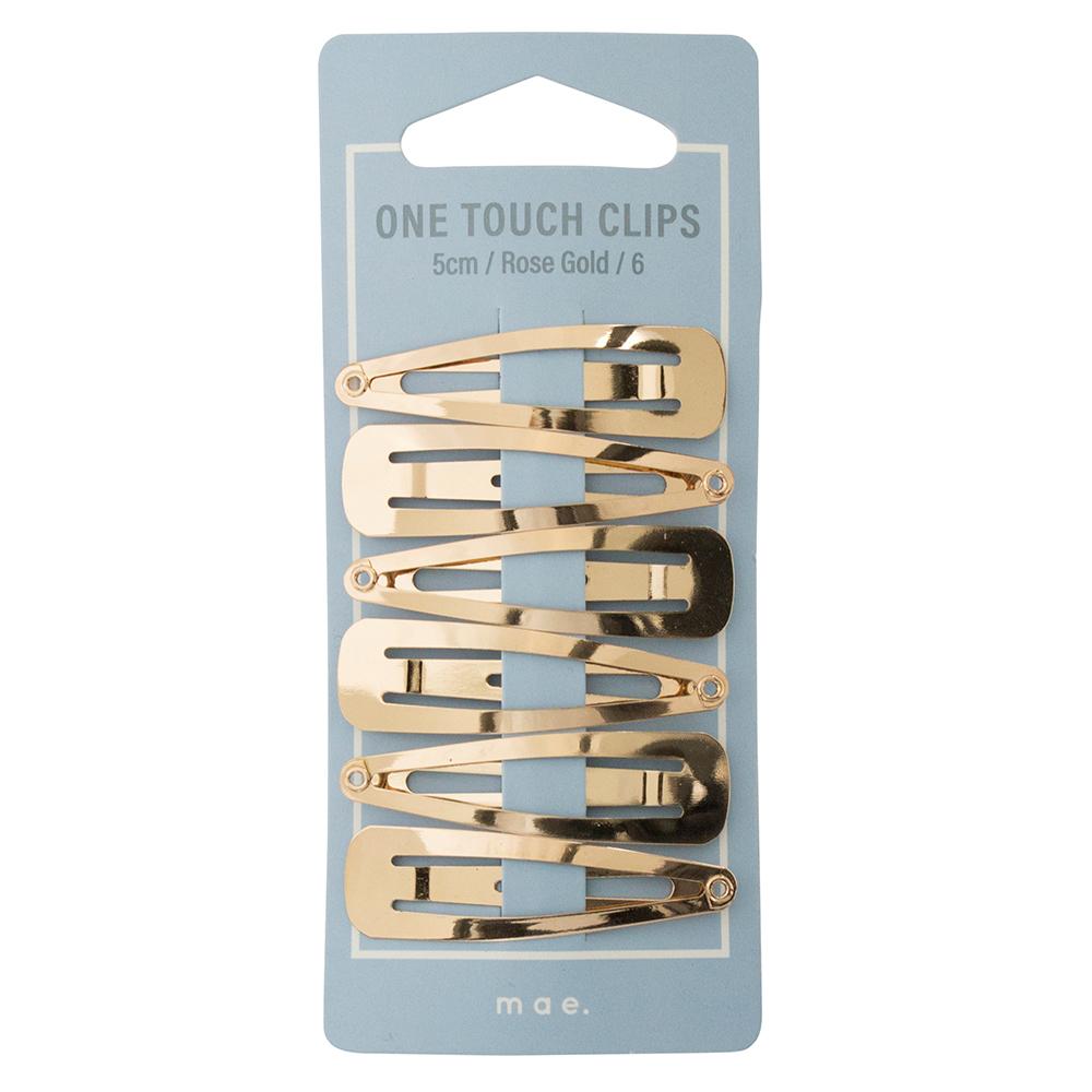 MAE One Touch Clip 5cm Rose Gold 6pk-Matakana Pharmacy