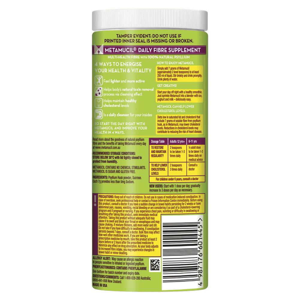 METAMUCIL Natural Granular 48 Doses-Matakana Pharmacy