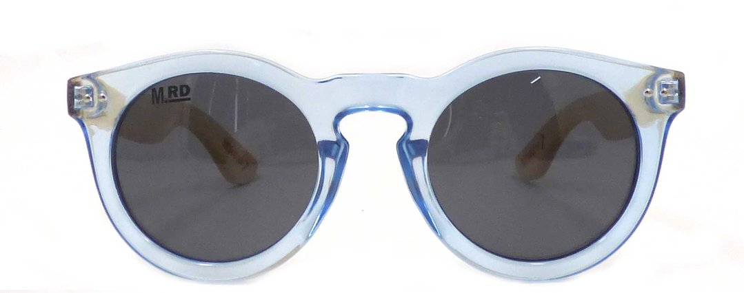 Moana Sunnies - Ice Blue, wood arms-Matakana Pharmacy