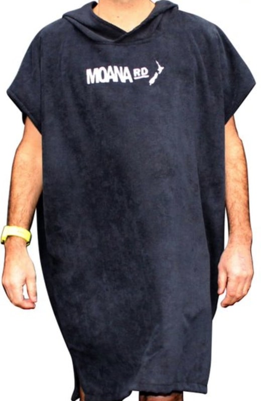 Adventure Beach Towel Hoodie Adult - Black-Matakana Pharmacy
