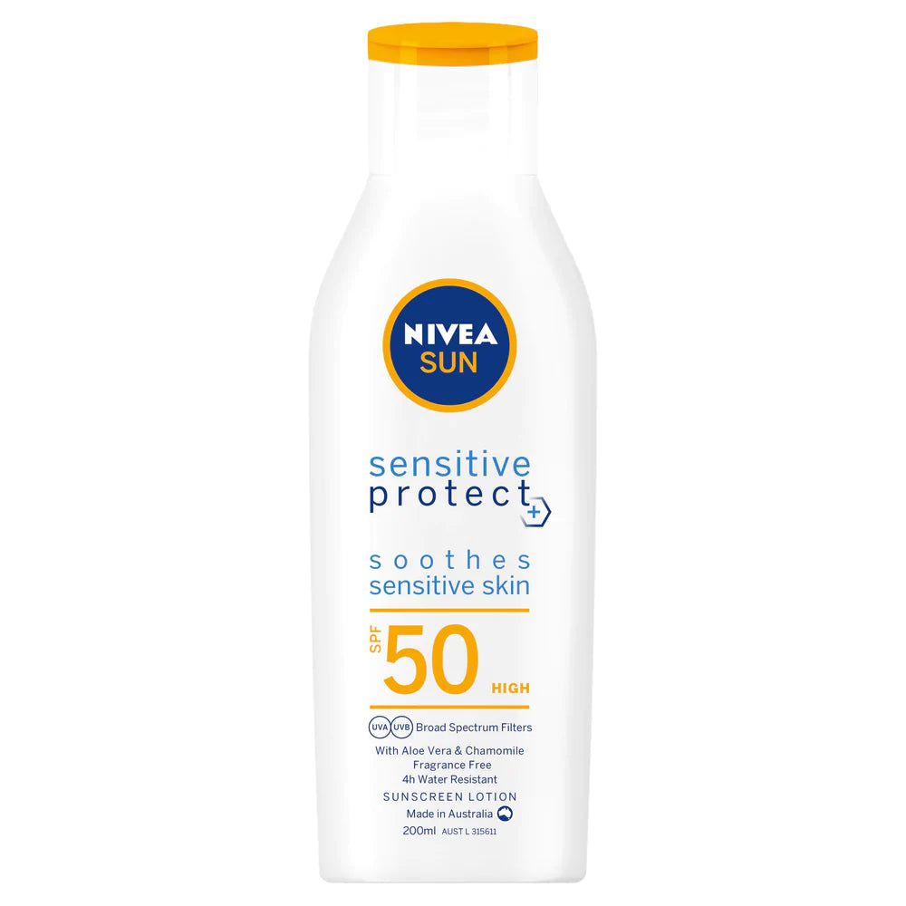 NIVEA Sun Sensitive Lotion SPF50 200ml-Matakana Pharmacy