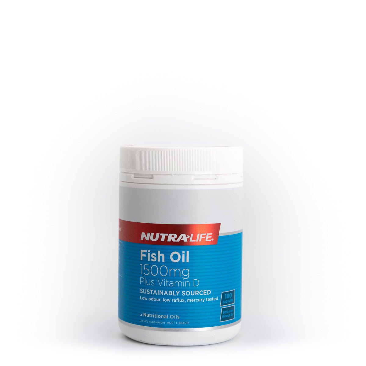 NutraLife Fish Oil 1500mg + Vitamin D3 180caps-Matakana Pharmacy