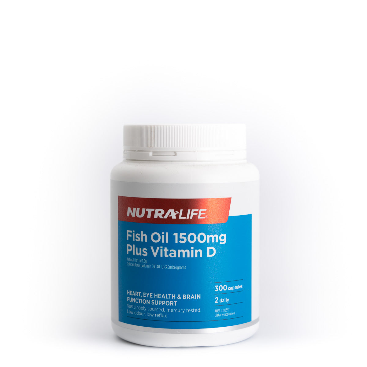 NUTRALIFE Fish Oil 1500mg + Vitamin D3 300Caps-Matakana Pharmacy