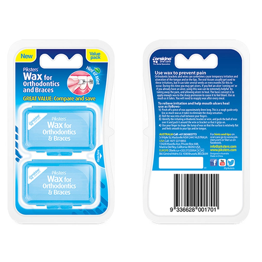 PIKSTERS Orthodontic Wax Twin Pk-Matakana Pharmacy