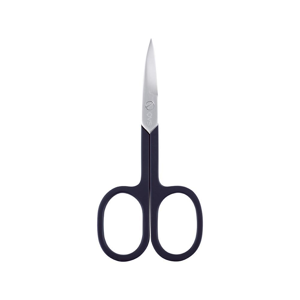 QVS Nail Scissors - Curved Blades Black-Matakana Pharmacy