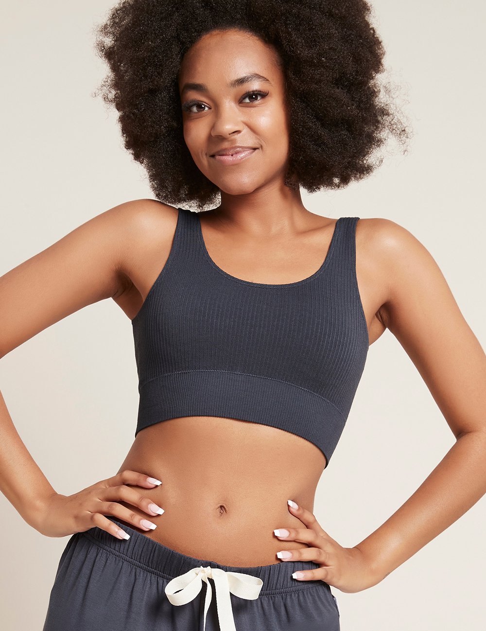 BOODY Ribbed Seamless Bra Storm L-Matakana Pharmacy